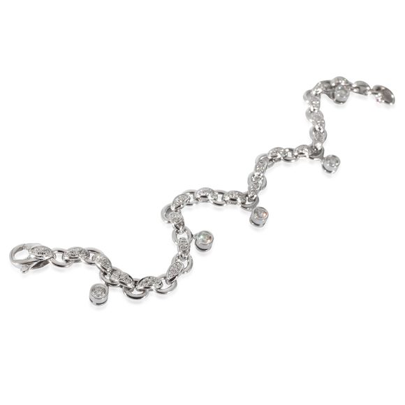 Roberto Coin Mini Cento Bracelet in 18K White Gold 1.8 CTW - Picture 2 of 3